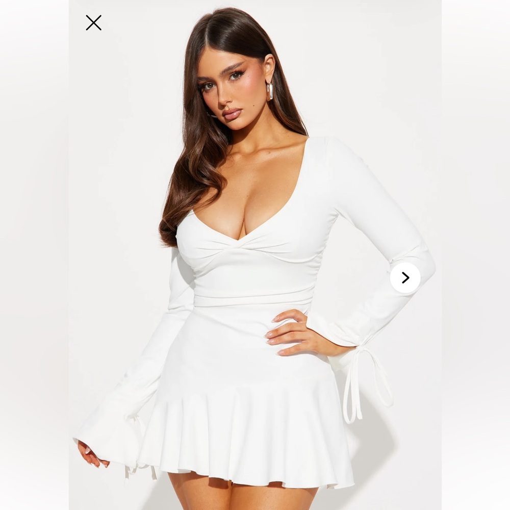 Fashion Nova So Perfect Sculpt Ruffle Mini Dress
